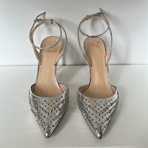 Giuseppe Zanotti silver heels 37